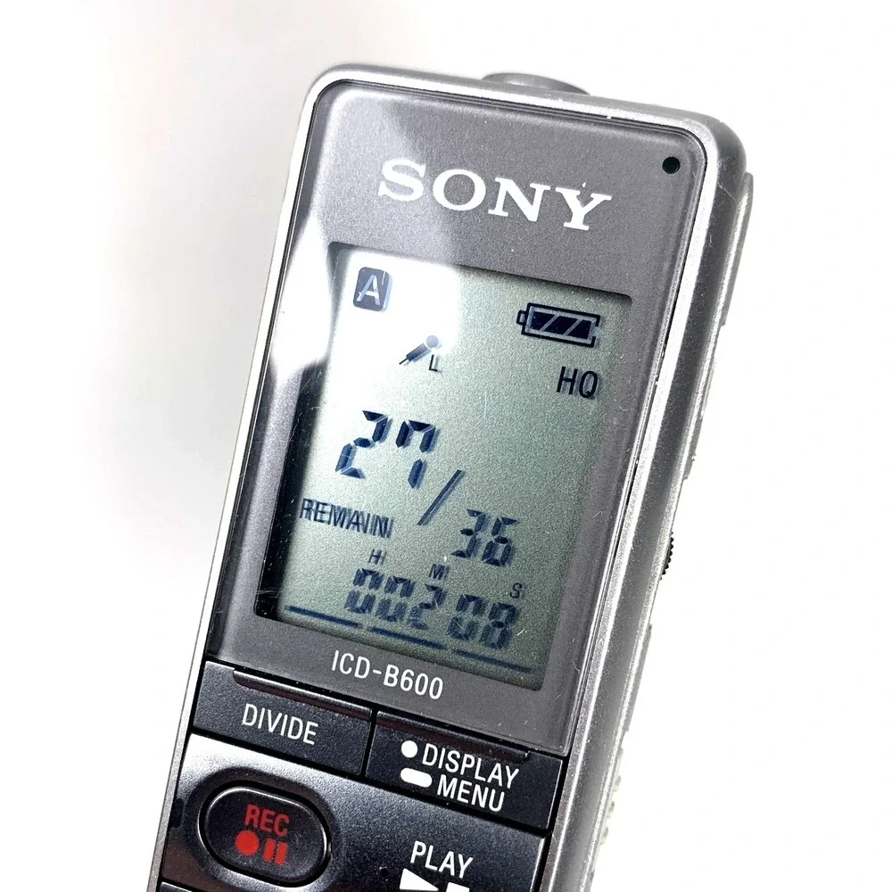 Sony ICD-B600 Mini Digital‎ Voice Recorder Handheld Silver Tested Working